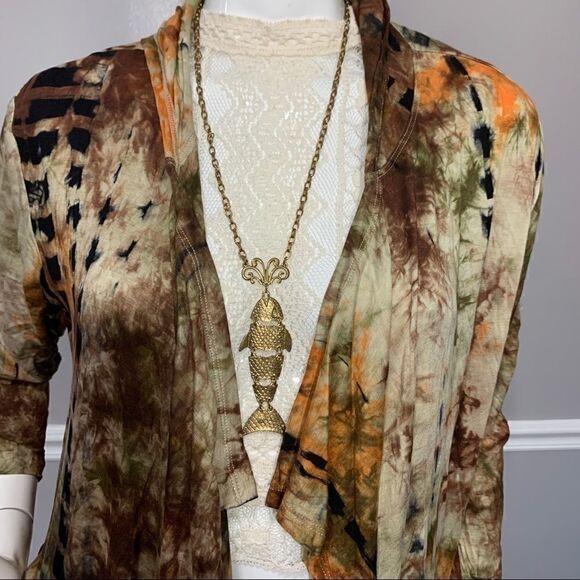 NWT Coin 1804 Tie Dye Waterfall Kimono -- L - Picture 7 of 12